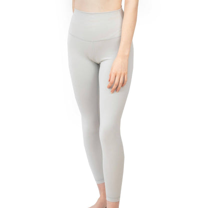 High Waist Full Length Yoga Leggings - Grey