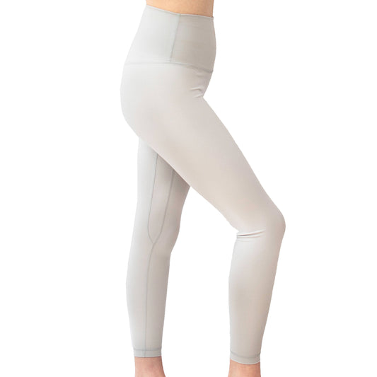 High Waist Full Length Yoga Leggings - Grey