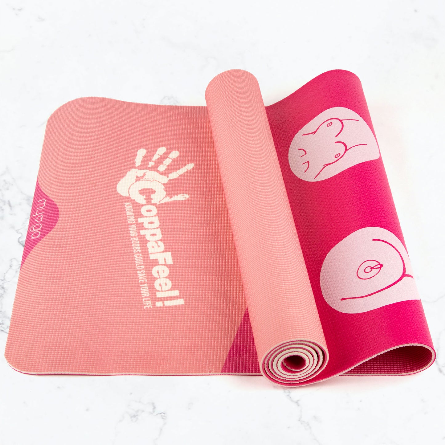 Breast Cancer Awareness Charity CoppaFeel! Yoga Boobs Mat