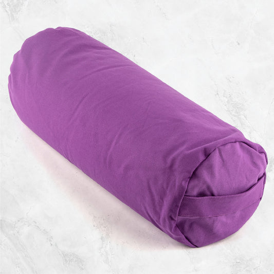 Buckwheat Support Bolster Pillow - Plum