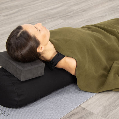 Fleece Yoga Blanket - Black