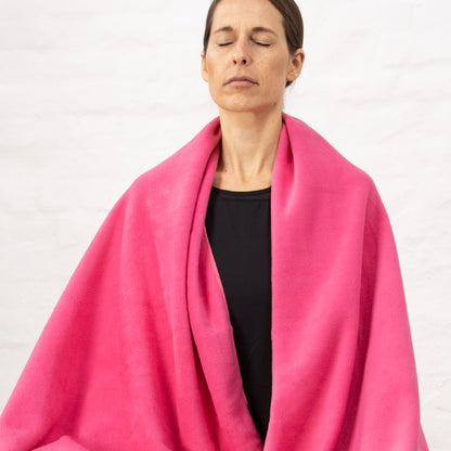 Fleece Yoga Blanket - Pink
