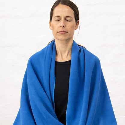 Fleece Yoga Blanket - Blue