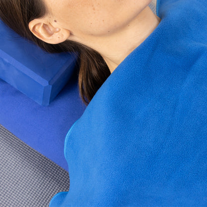 Fleece Yoga Blanket - Blue