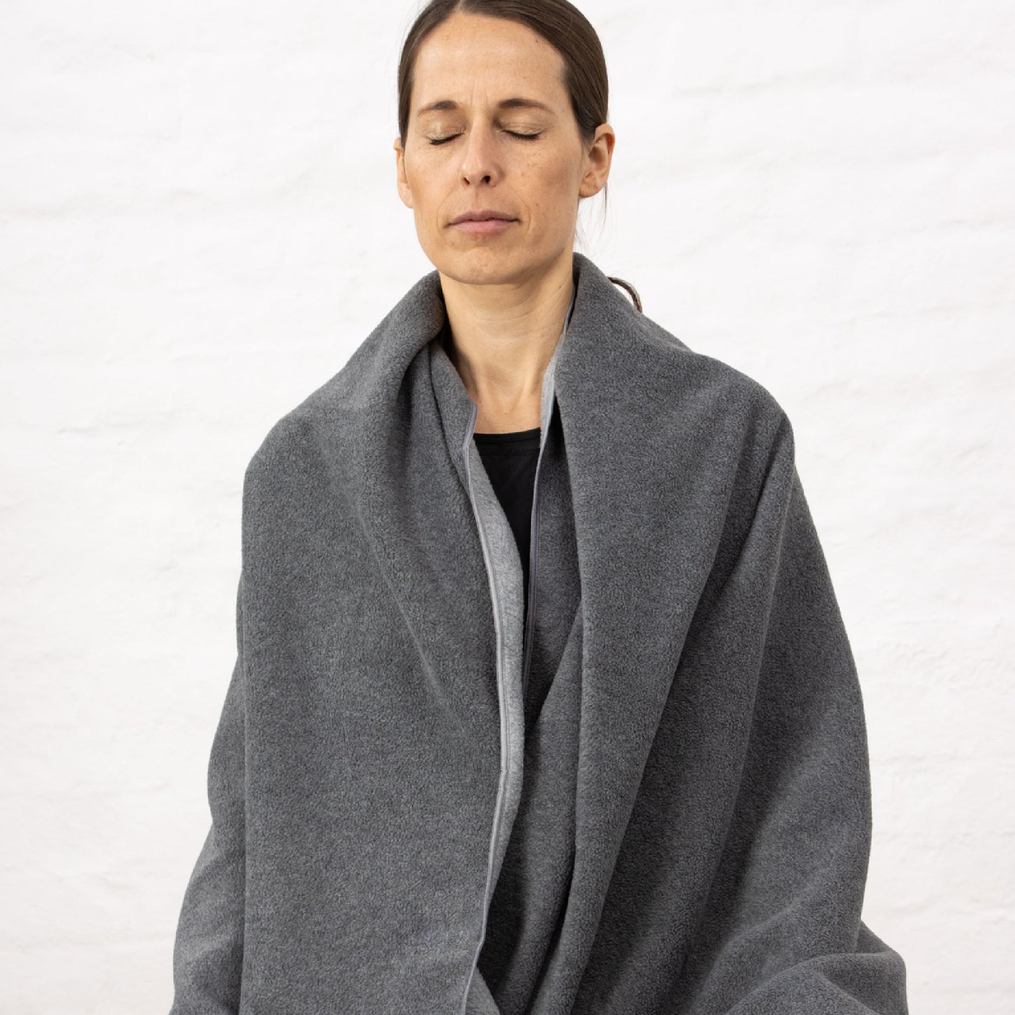 Fleece Yoga Blanket - Grey