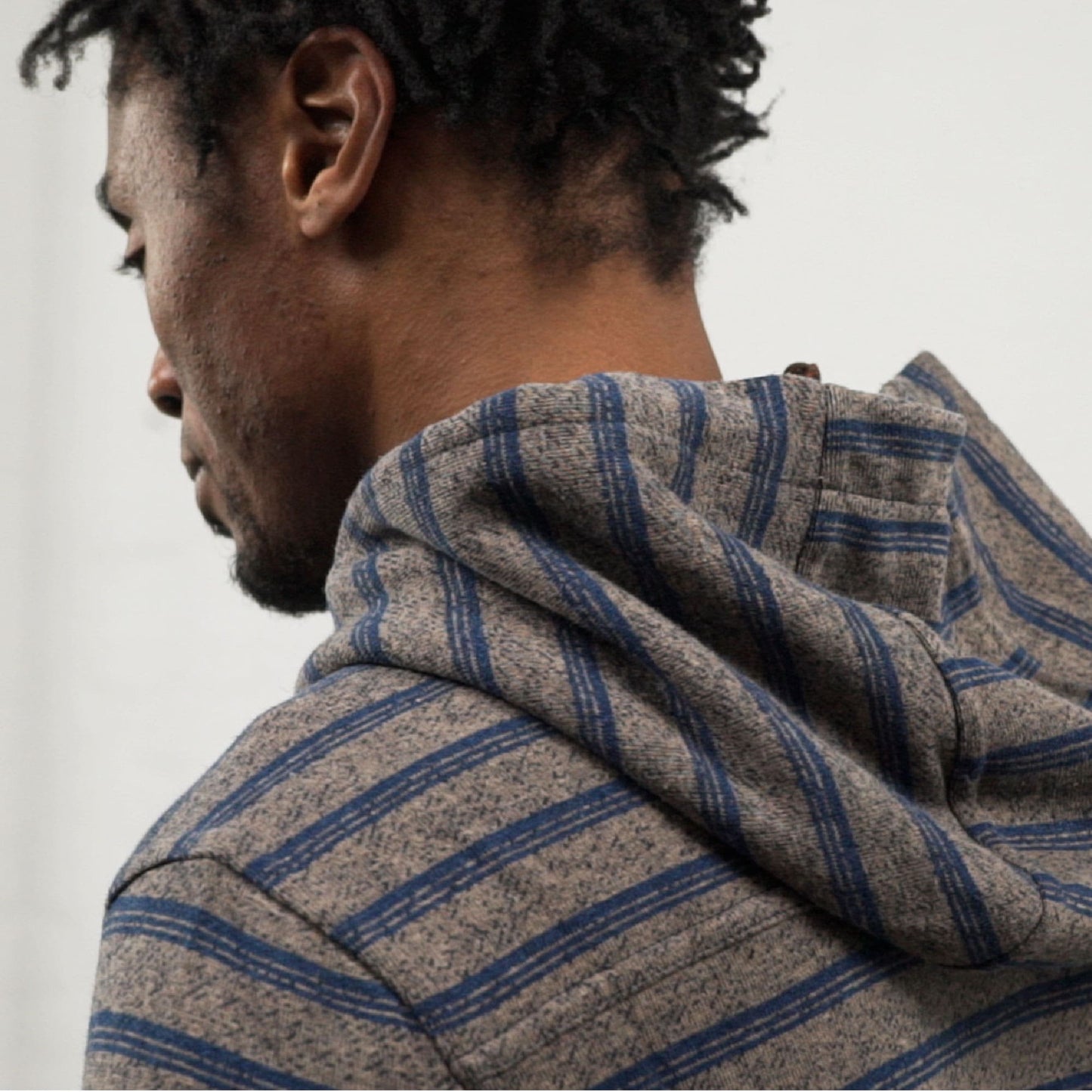 Mens Hemp Hoodie Nocturnal Stripe