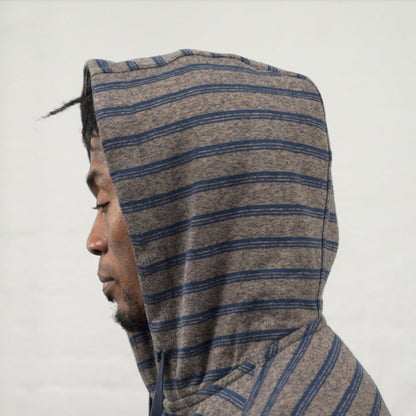 Mens Hemp Hoodie Nocturnal Stripe