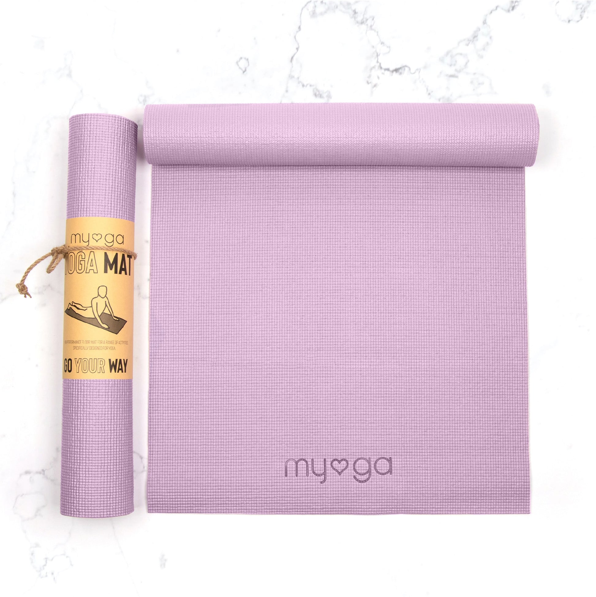 Yoga Mat - Lilac - Non-Slip Exercise Mat for Yoga & Fitness –
