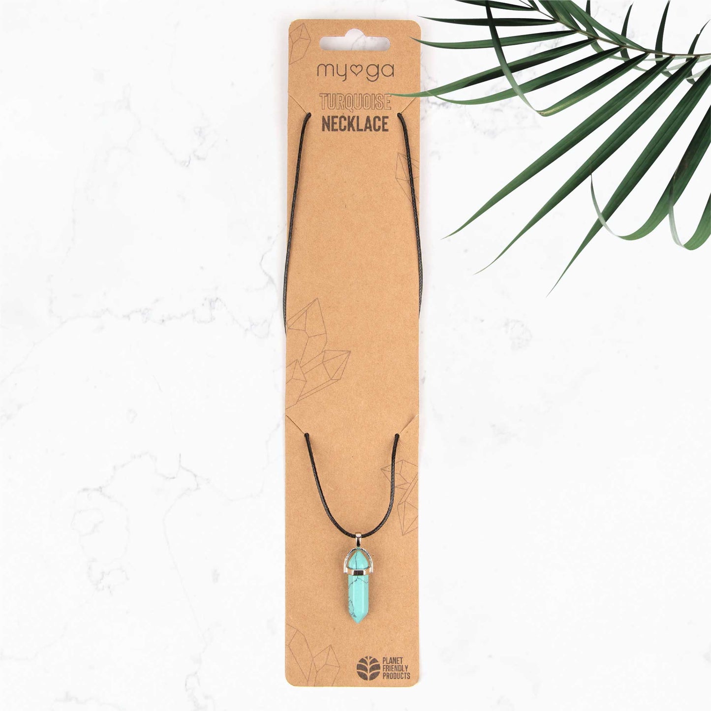 Crystal Pendant Necklace - Turquoise