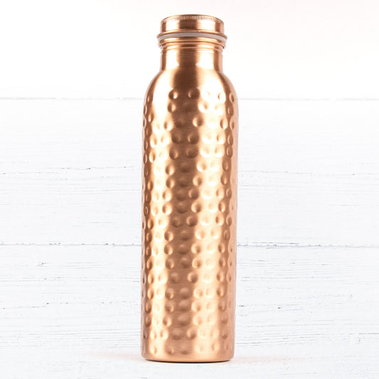 Copper Water Bottle - Hammered