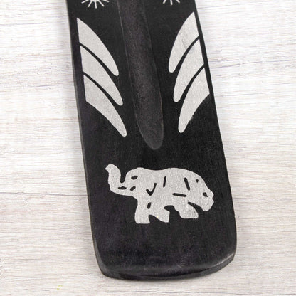 Incense Holder - Black Elephant