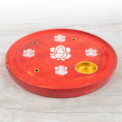 Incense Cone Plate - Elephant Red