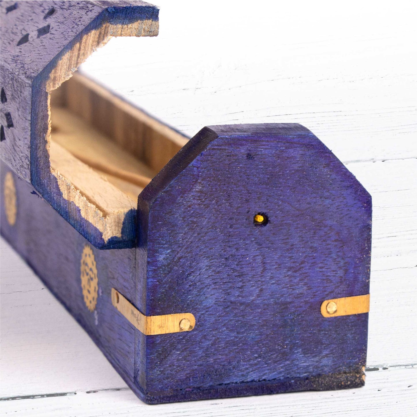 Wooden Incense Box - Purple