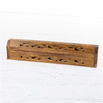 Wooden Incense Box - Decorative Cutouts