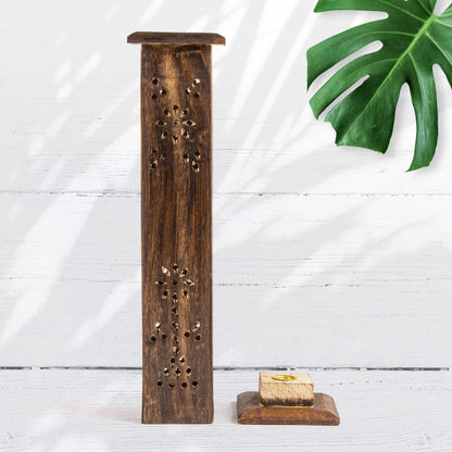 Incense Tower - Stained Wood