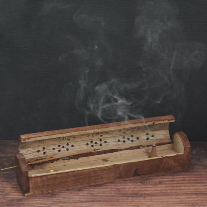 Wooden Incense Box - Stained Cutout