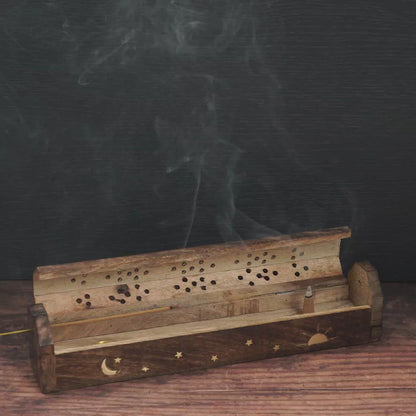 Wooden Incense Box - Sun Rays