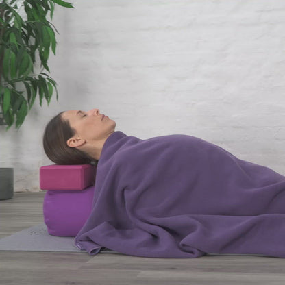 Fleece Yoga Blanket - Purple