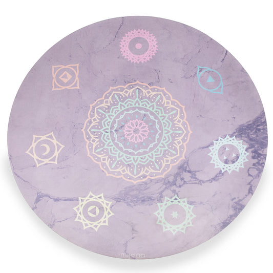 Round Chakra Yoga Mat - 139cm Diameter