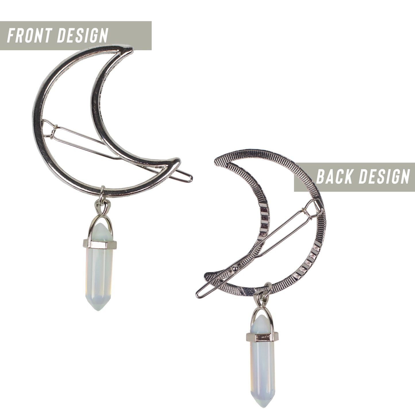 Crystal Moon Hair Clip